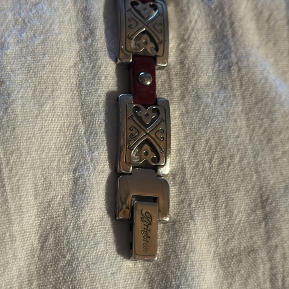 Brighton “Bismark” Dark Red & Silver Watch- Needs Battery- Beautiful Watch w/Tin main image 10